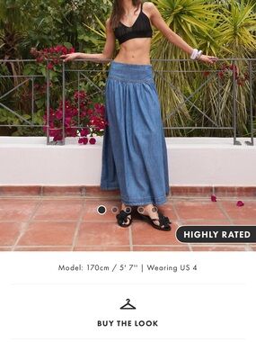 ASOS Denim Blue Maxi Skirt